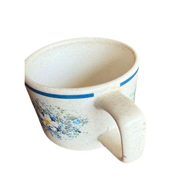 Vintage Temper-Ware by Lenox Dew Drops Coffee Mug Cup USA floral blue 1 piece re - Picture 3 of 6